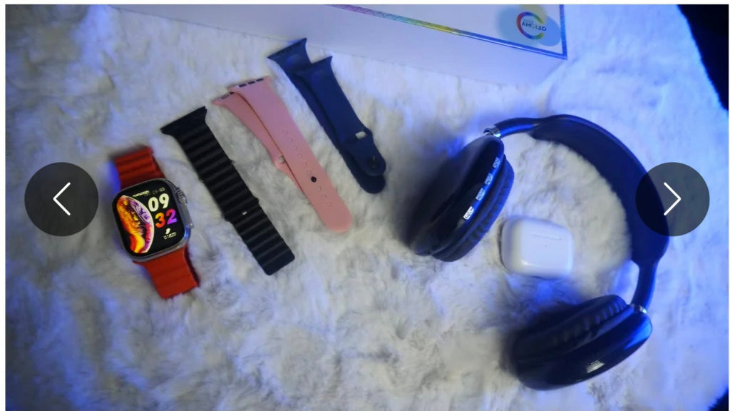 👉 Pack Tech Pro 5-en-1 – ساعة ذكية + سماعات + كاسك