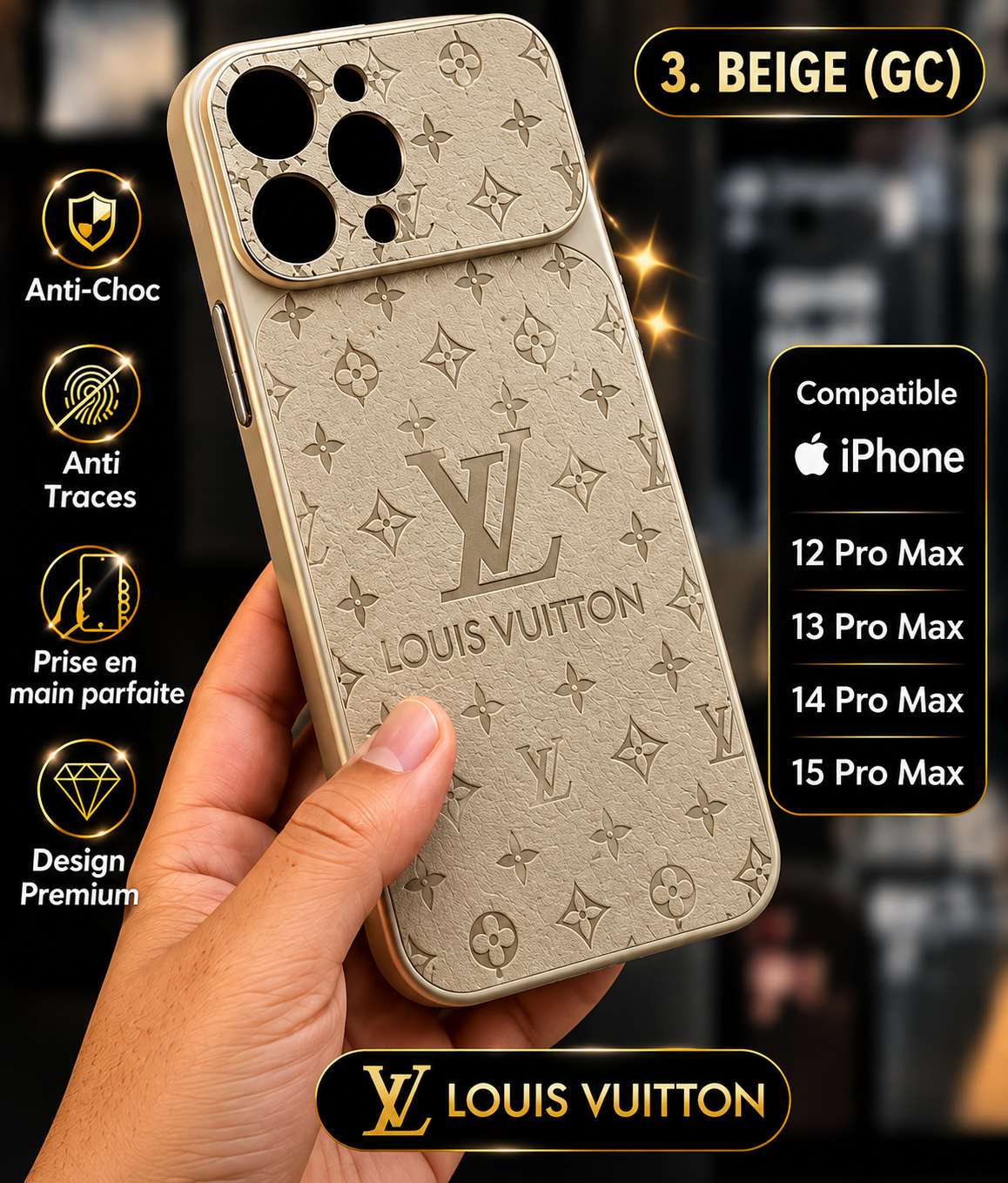 كوفر LV فاخر – iPhone 12 Pro Max إلى iPhone 15 Pro Max1