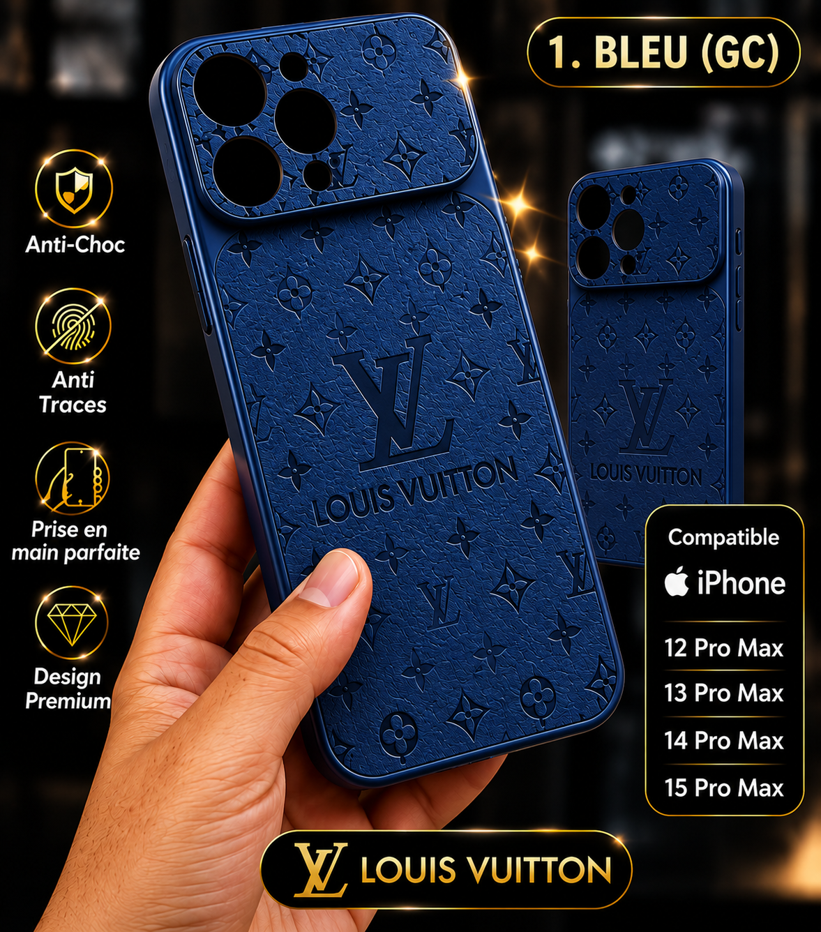 كوفر LV فاخر – iPhone 12 Pro Max إلى iPhone 15 Pro Max1