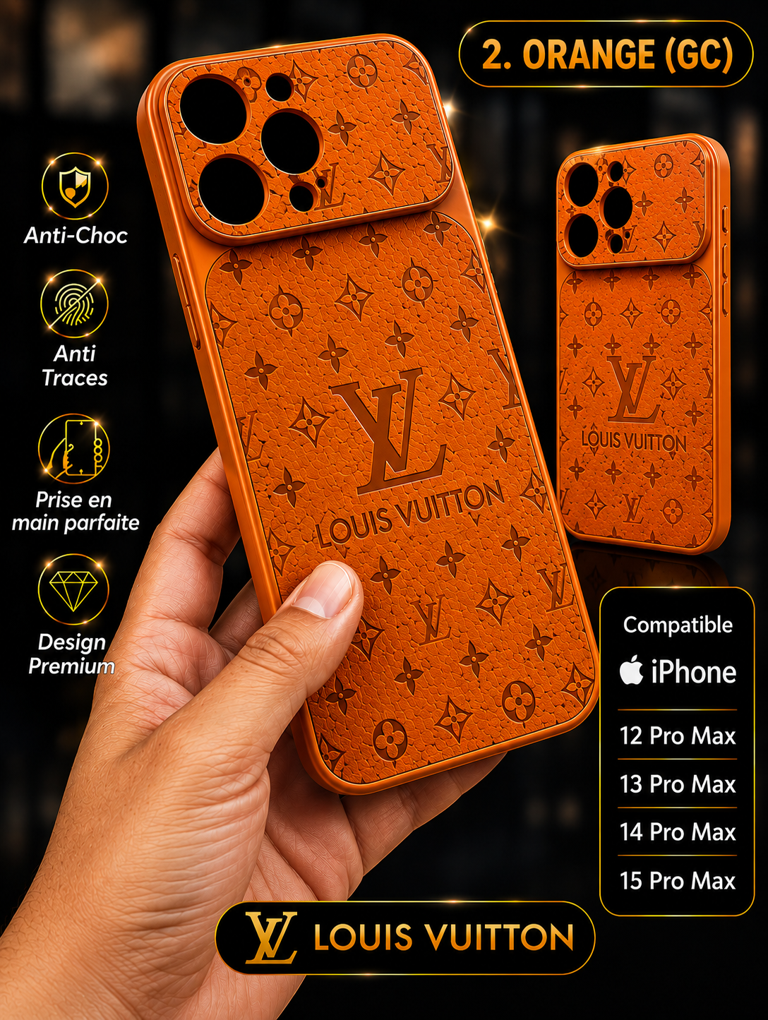 كوفر LV فاخر – iPhone 12 Pro Max إلى iPhone 15 Pro Max1