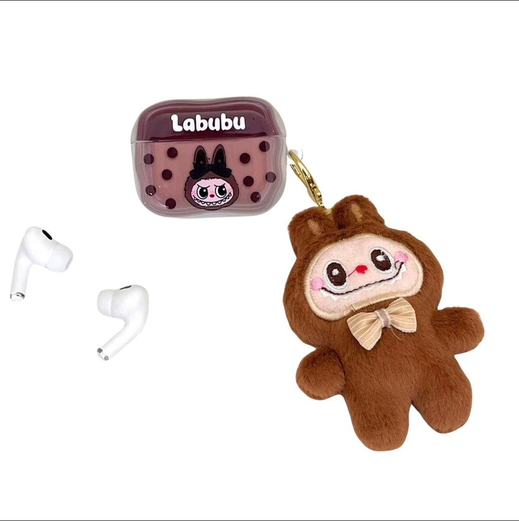 . سماعات لاسلكية Labubu مع علبة شحن كيوت وشخصية لطيفة 💕